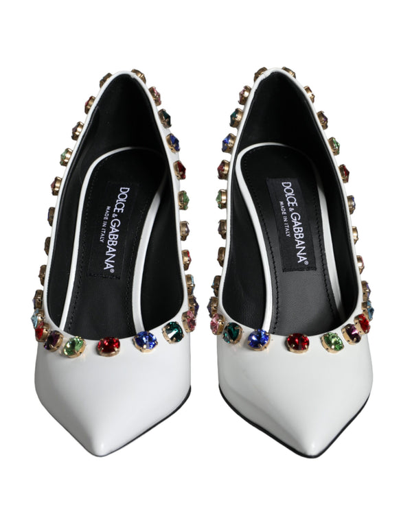Dolce & Gabbana 100% Calf Leather pump in white