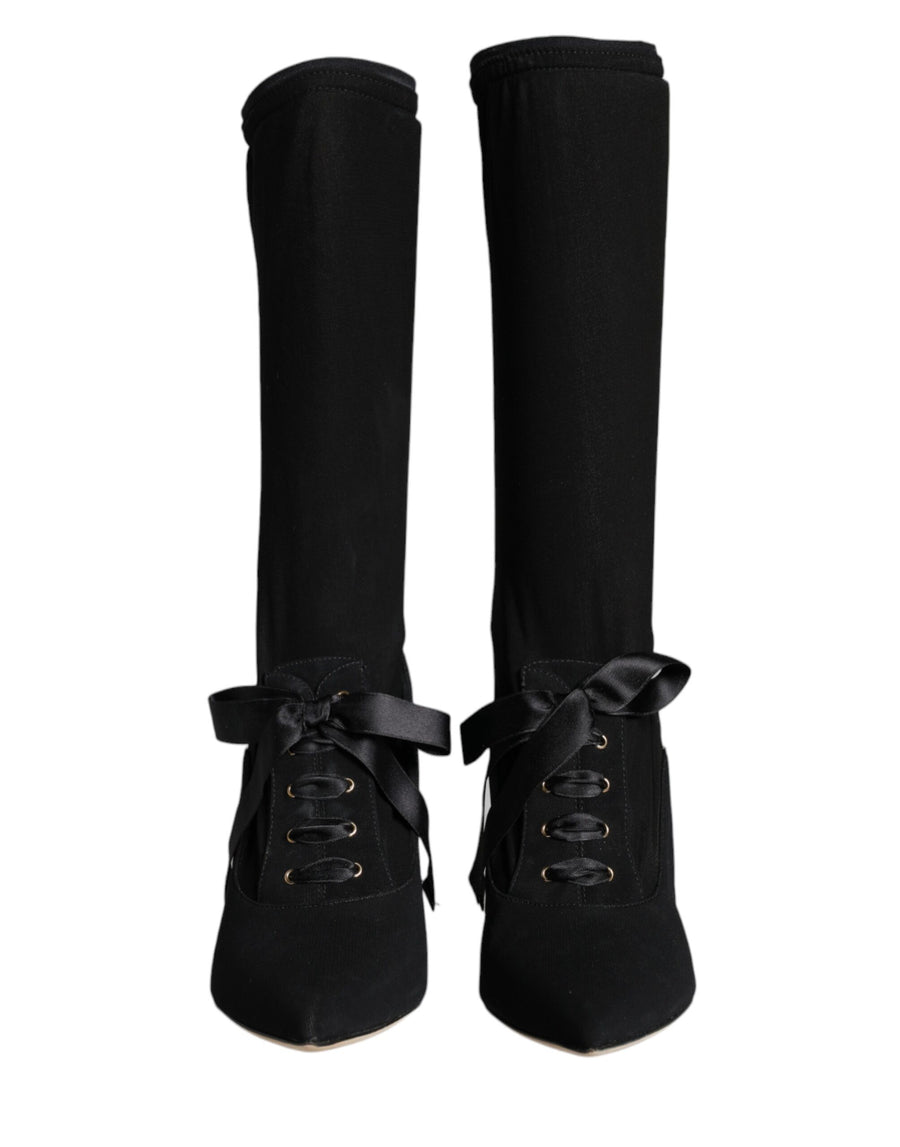 Dolce & Gabbana 96% Viscose 4% Elastane boot in black