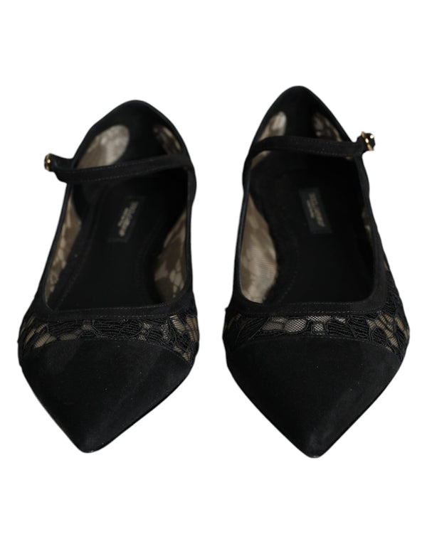 Dolce & Gabbana 45% Goat Leather 28% Nylon 16% Viscose 11% Cotton flat in black