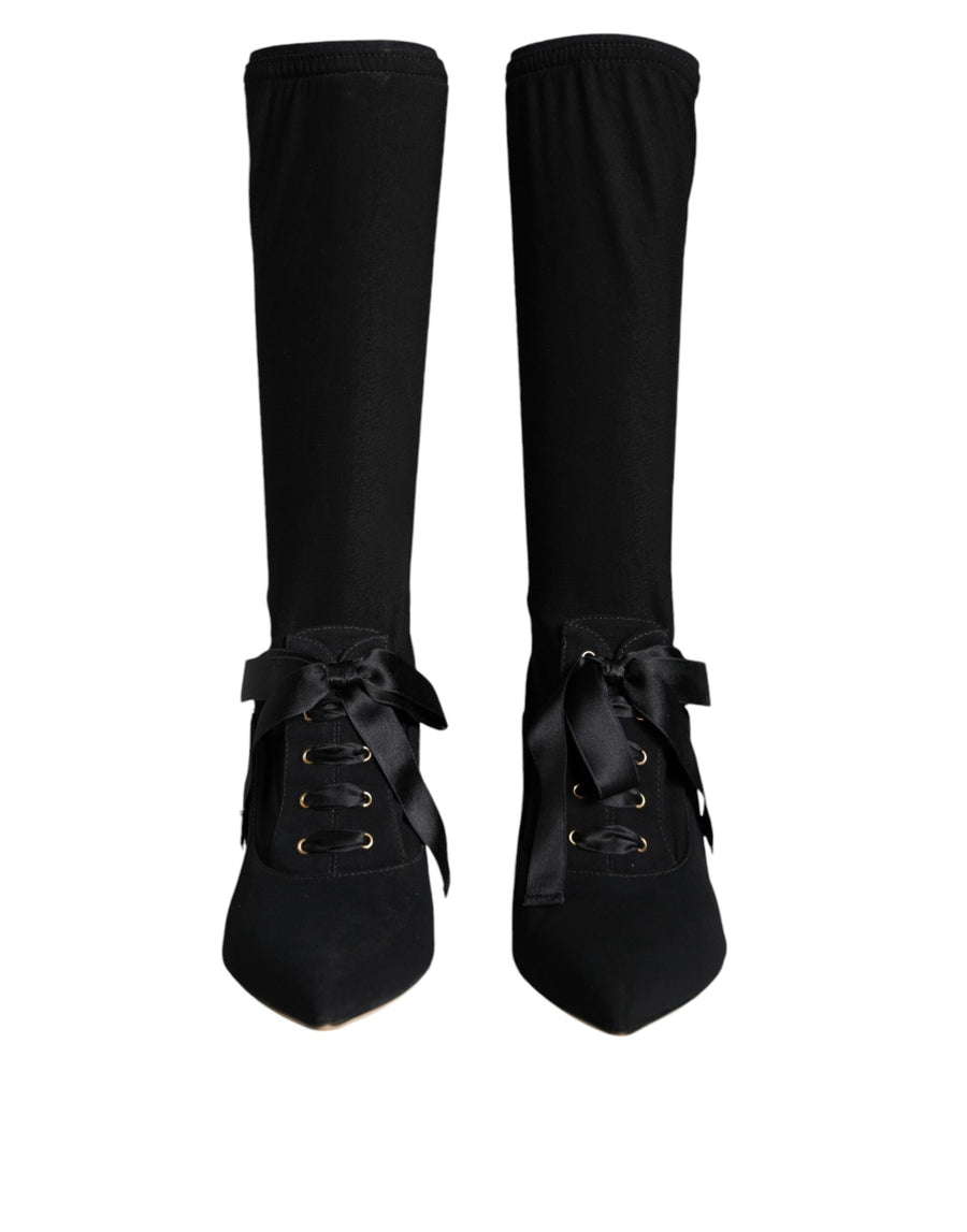 Dolce & Gabbana 96% Viscose boot in black