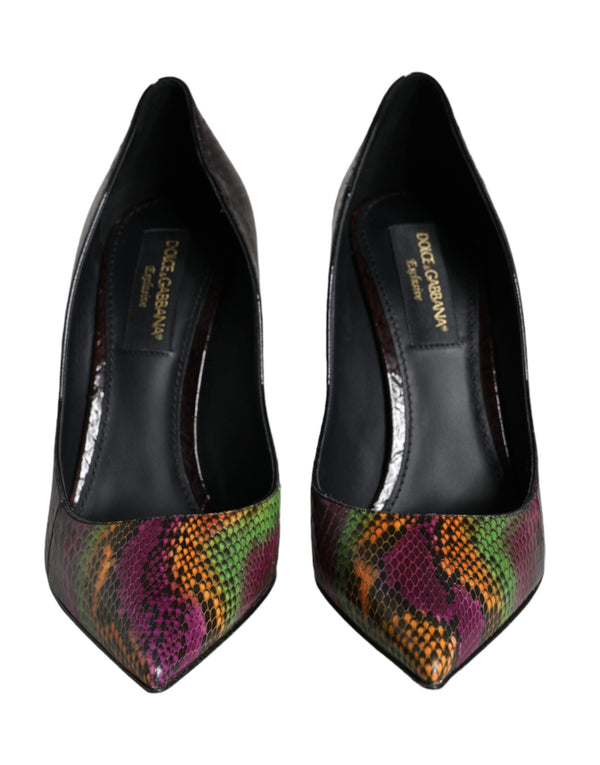 Dolce & Gabbana 90% Python Leather pump in multicolor