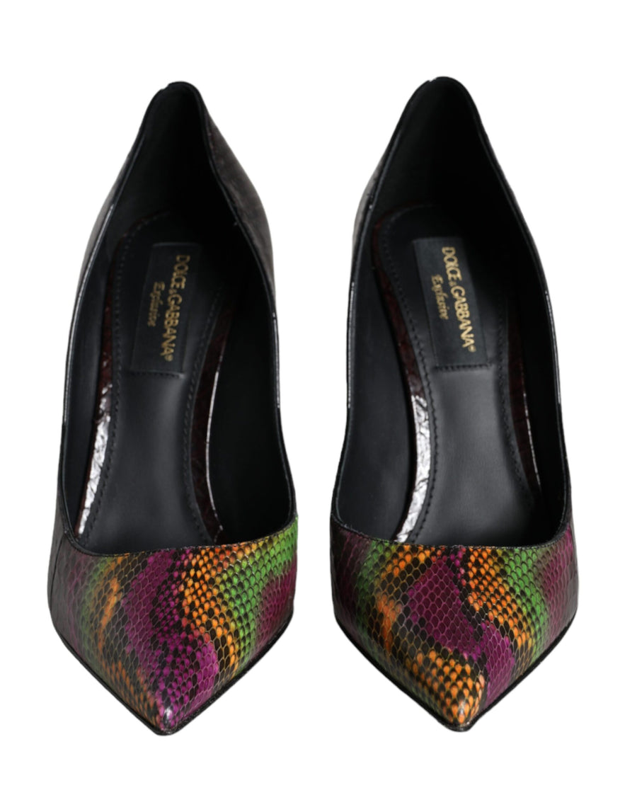 Dolce & Gabbana 90% Python Leather pump in multicolor