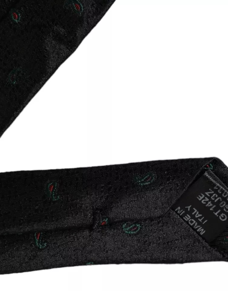 Dolce & Gabbana 100% Silk necktie in black
