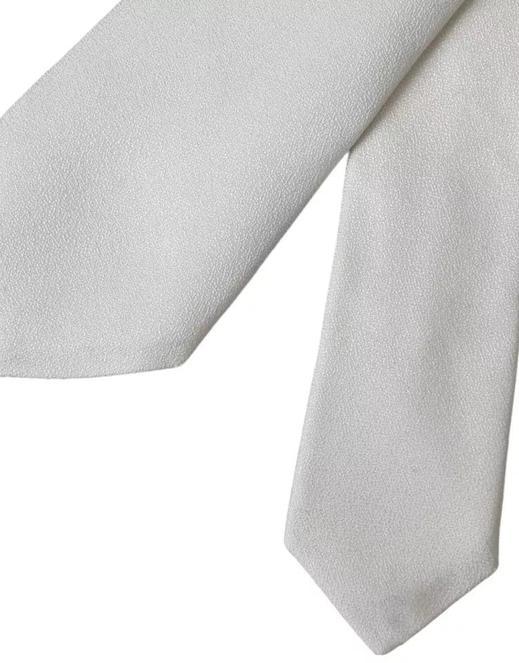 Dolce & Gabbana 100% Silk necktie in white