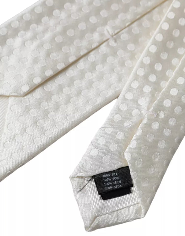 Dolce & Gabbana 100% Silk necktie in white