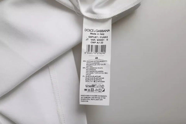 Dolce & Gabbana 59% Cotton 38% Nylon 3% Elastane t-shirt in white