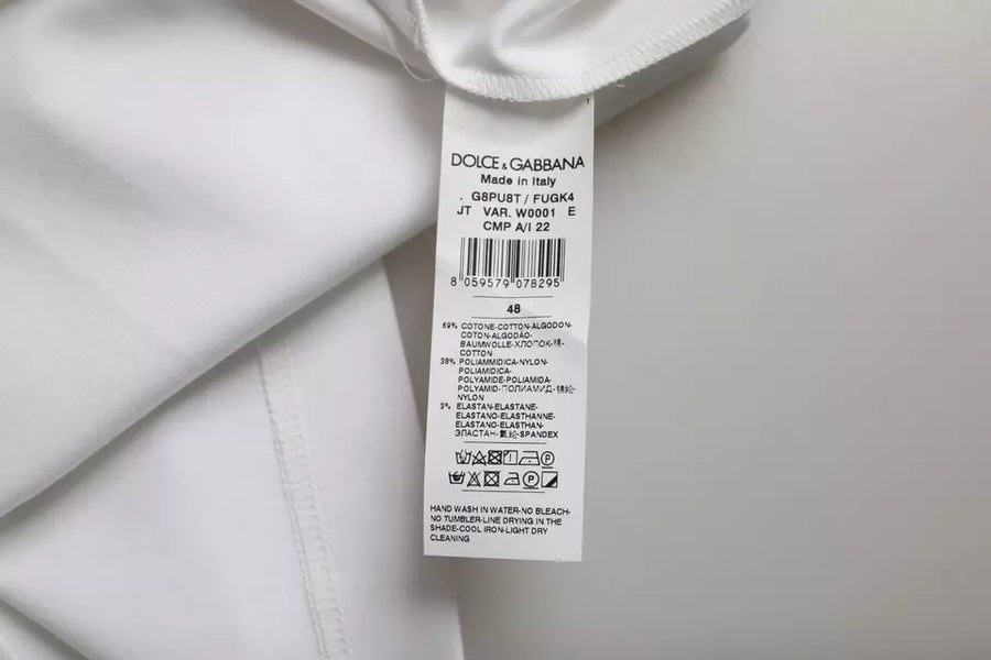 Dolce & Gabbana 59% Cotton 38% Nylon 3% Elastane t-shirt in white