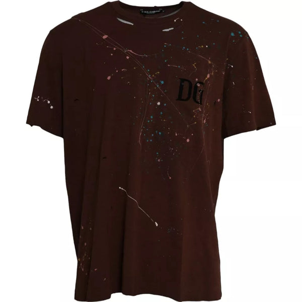 Dolce & Gabbana 100% Cotton t-shirt in brown