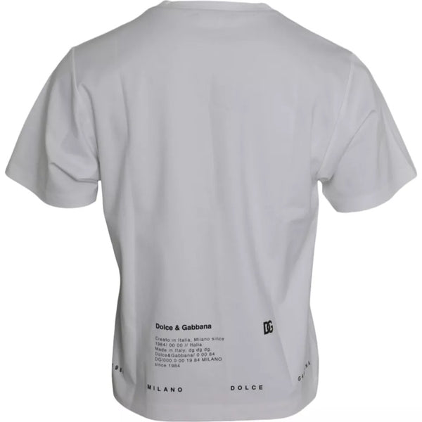 Dolce & Gabbana 59% Cotton 38% Nylon 3% Elastane t-shirt in white