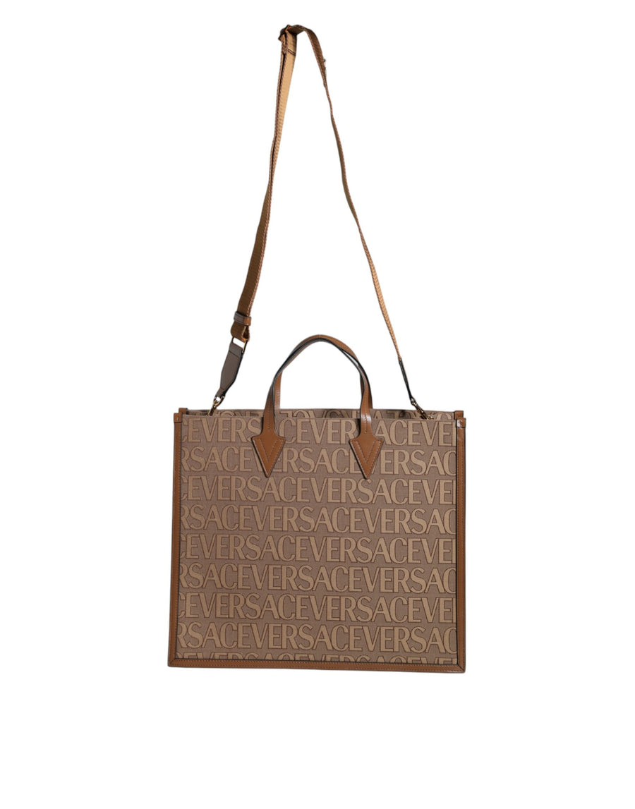 Versace 60% Cotton 40% Viscose tote bag in brown