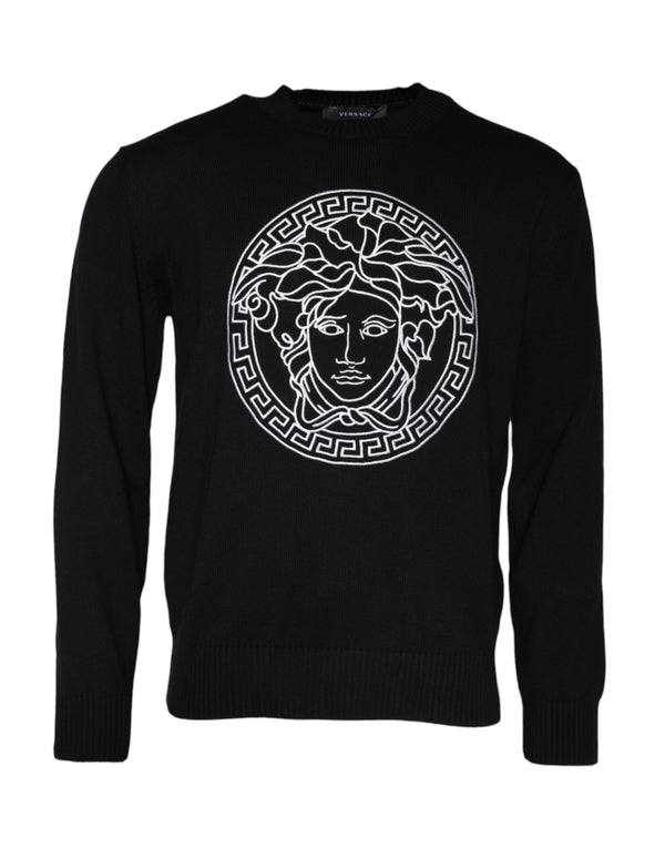 Versace 100% Cotton sweater in black