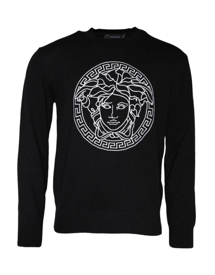 Versace 100% Cotton sweater in black