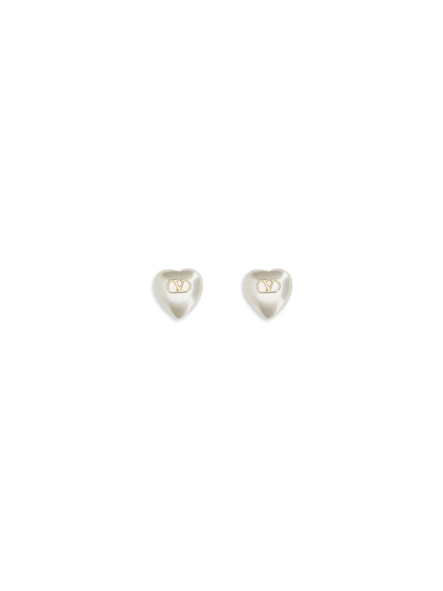 Valentino Garavani Metal and pearls earrings in gold