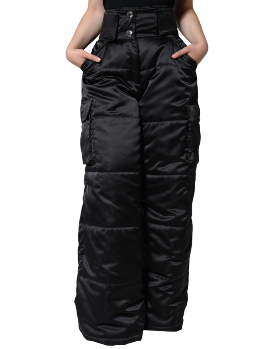 Dolce & Gabbana 100% Polyester cargo pants in black