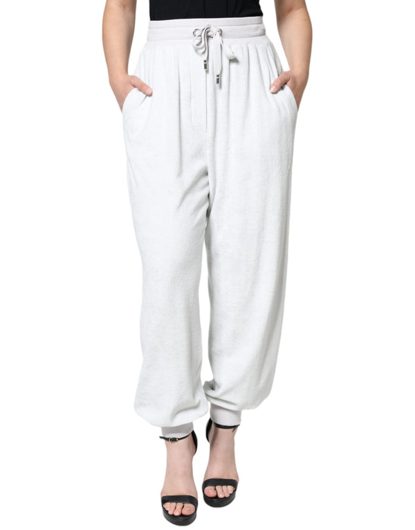 Dolce & Gabbana 80% Nylon 20% Elastane joggers in white