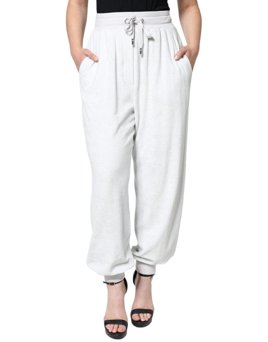 Dolce & Gabbana 80% Nylon 20% Elastane joggers in white