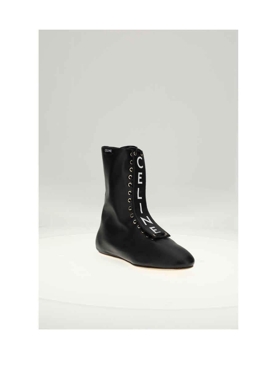 Lace-Up Boot 05 Black Upper: Lambskin (ovis Aries)