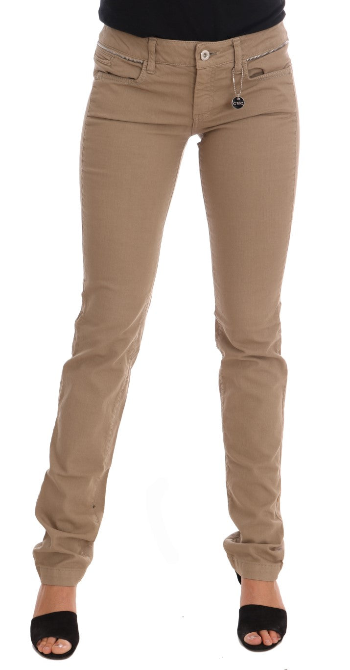 Costume National 72% Cotton jeans in beige