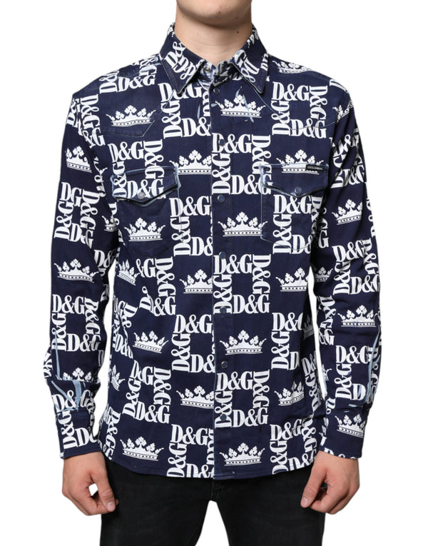 Dolce & Gabbana 98% Cotton shirt in navy