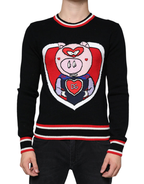 Dolce & Gabbana 91% Cashmere 5% Virgin Wool 4% Polypropylene sweater in black