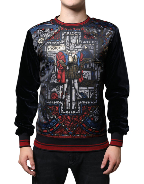 Dolce & Gabbana 78% Cotton 18% Polyester 2% Metallic Fiber 2% Elastane sweatshirt in black