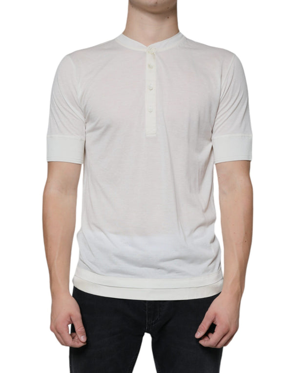 Dolce & Gabbana 72% Cotton 28% Silk t-shirt in white