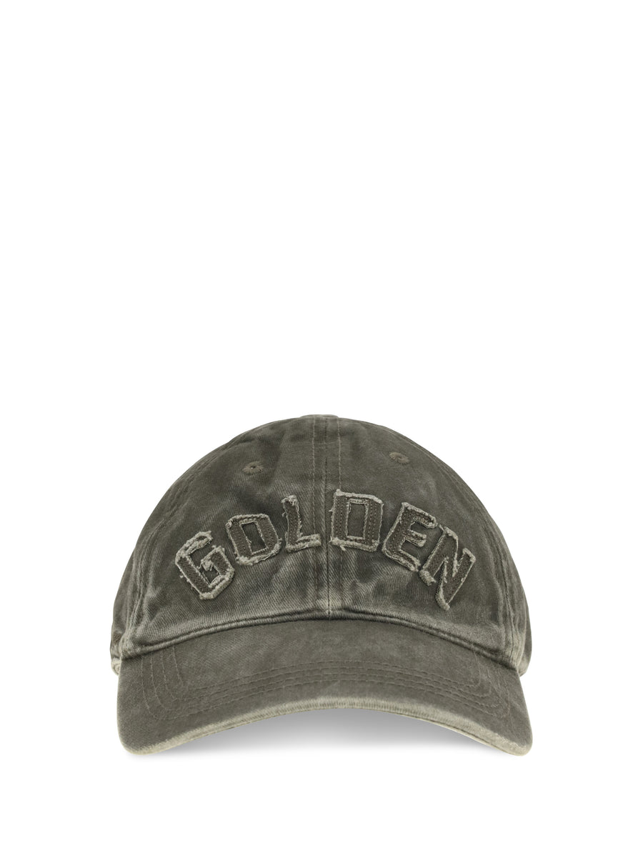 Golden Goose GUP02837P002734 100% Cotton baseball cap in gray