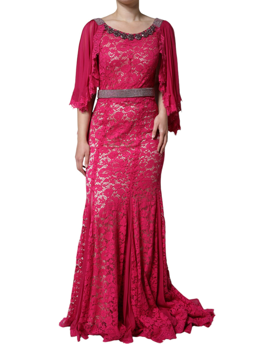 Dolce & Gabbana 30% Silk 29% Cotton 27% Viscose 14% Nylon dress in pink