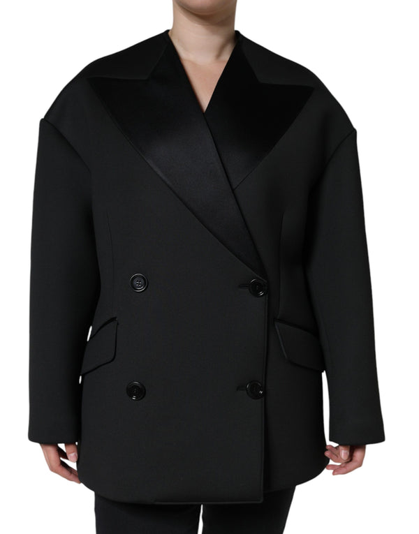 Dolce & Gabbana 72% Polyester blazer in black
