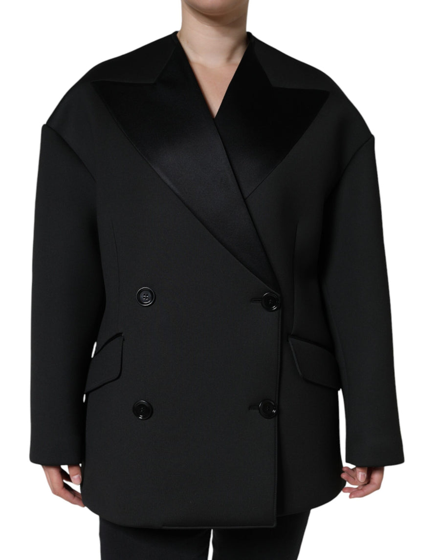 Dolce & Gabbana 72% Polyester blazer in black