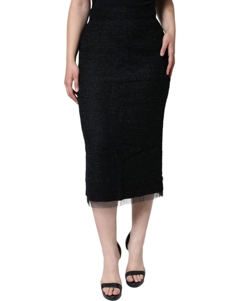 Dolce & Gabbana 36% Virgin Wool skirt in black