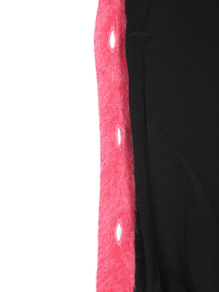 Leopard Jacquard Cardigan Pink Wool Jumpers