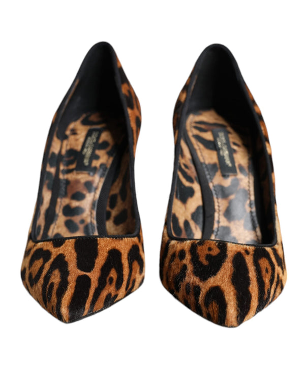 Dolce & Gabbana 90% Calf Hair heel in brown