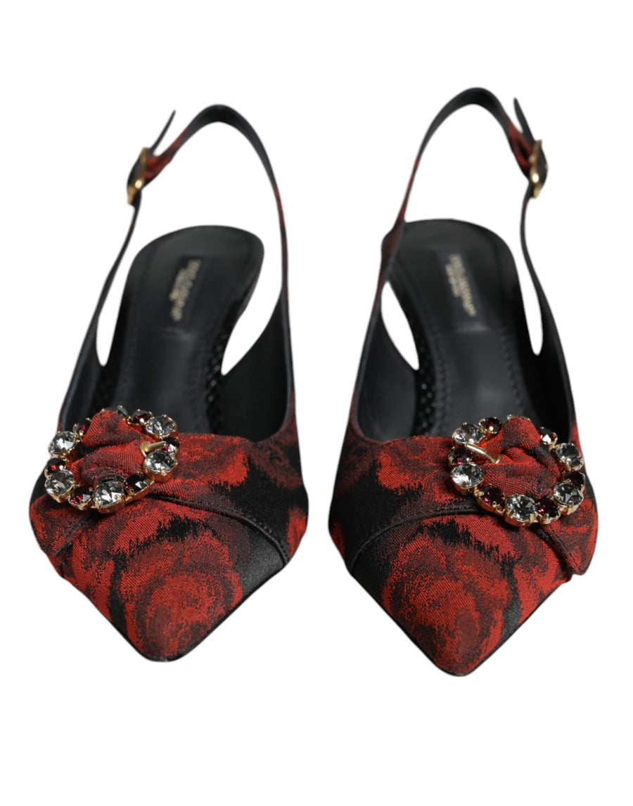 Dolce & Gabbana 51% Polyester slingback heel in black