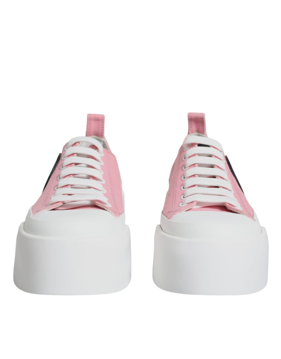 Dolce & Gabbana 85% Cotton 15% Calf Leather sneaker in pink