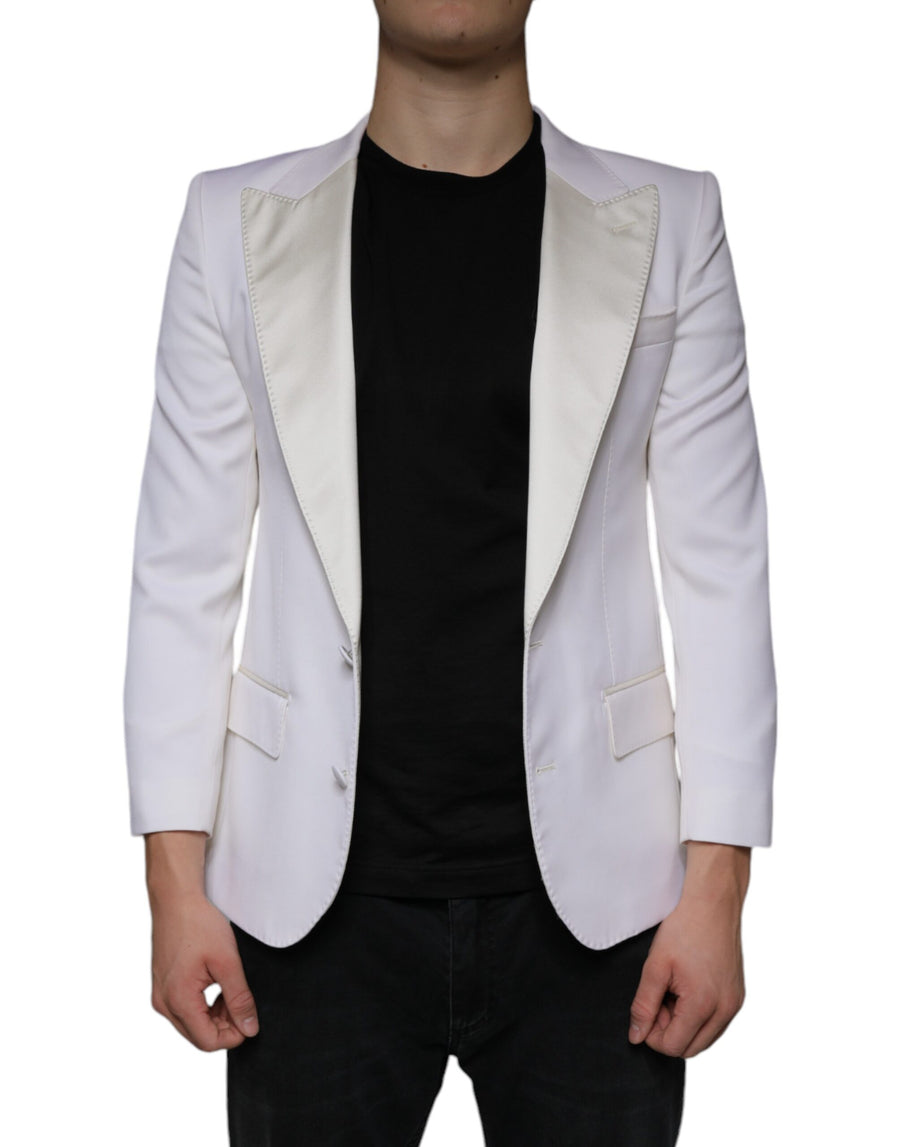 Dolce & Gabbana 95% Virgin Wool 5% Silk blazer in white