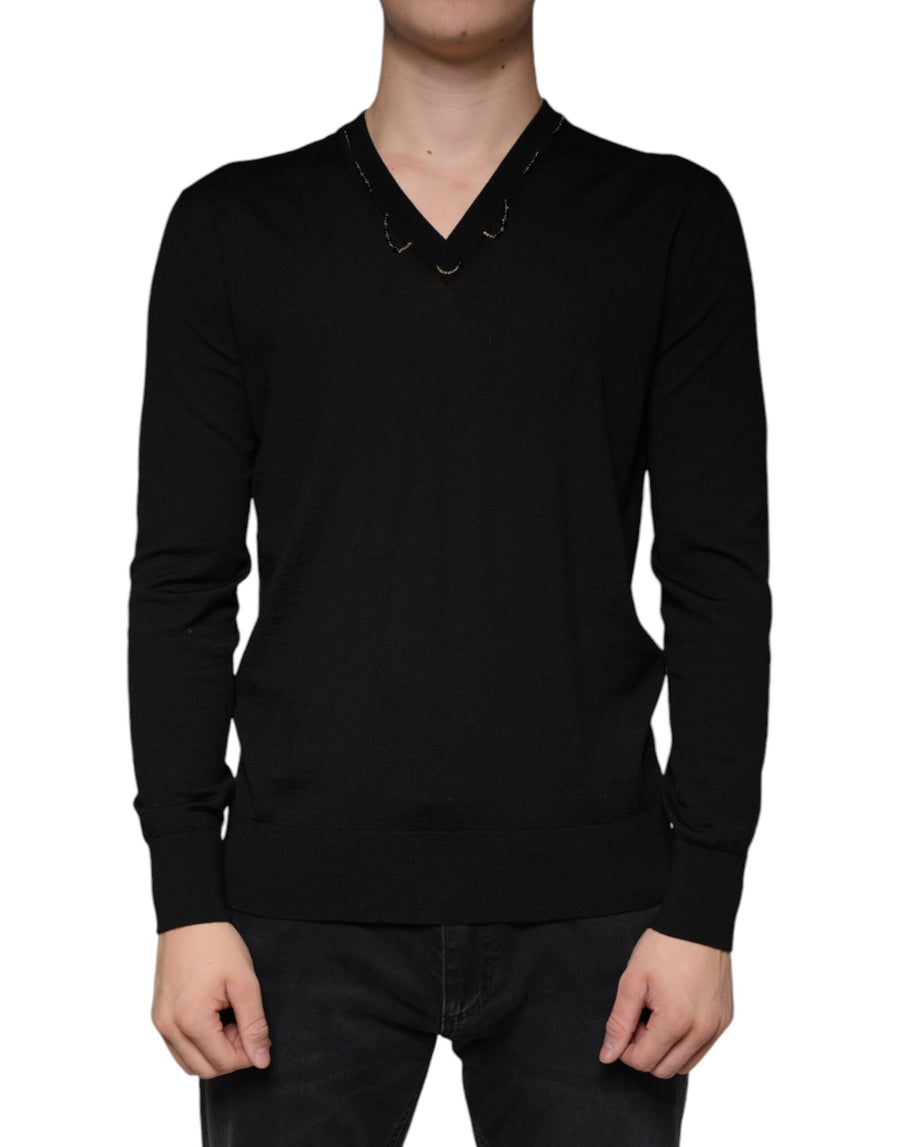 Dolce & Gabbana 100% Virgin Wool sweater in black
