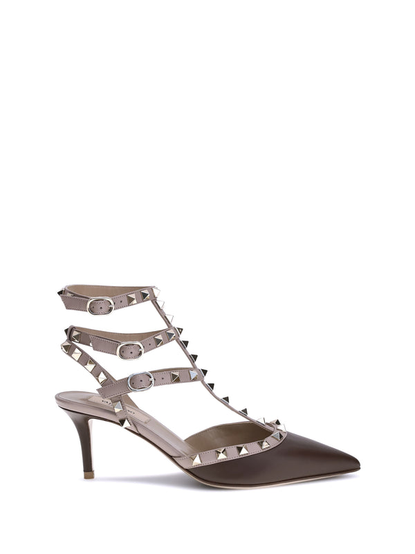 Valentino Garavani 100% calf leather heel in brown