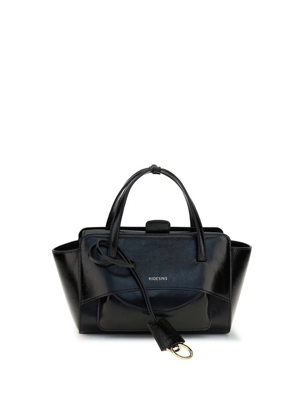 Hidesins 100% calf leather Bos Taurus shoulder bag in black