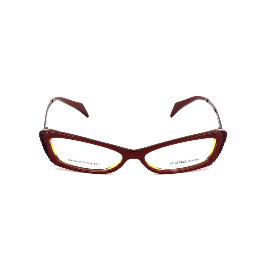 Alexander McQueen AMAMQ4163W0BAC Acetate eyeglasses in burgundy