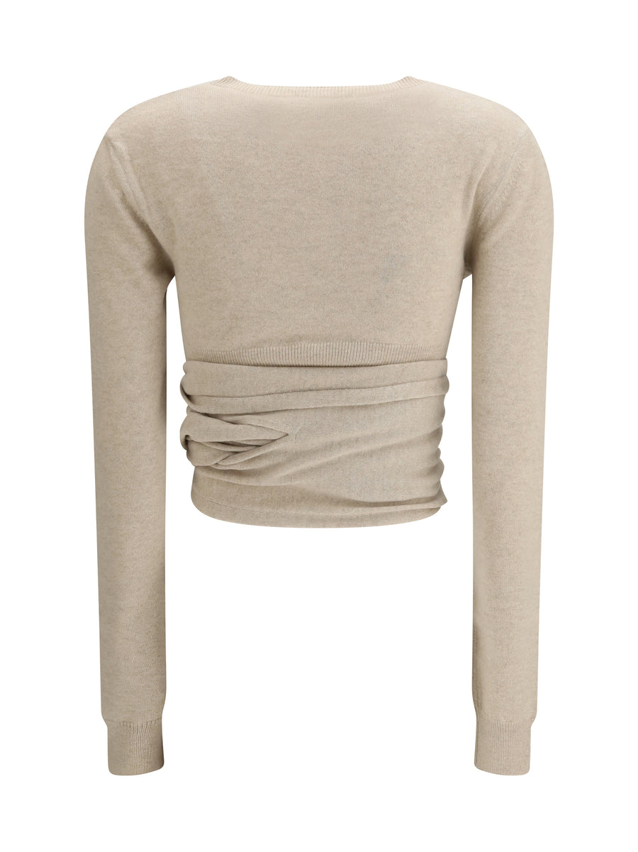 Wrap Top Sable Cashmere Tops