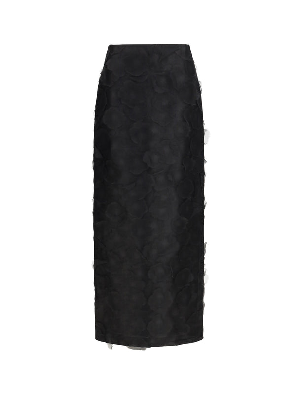 Max Mara 100% Silk skirt in black