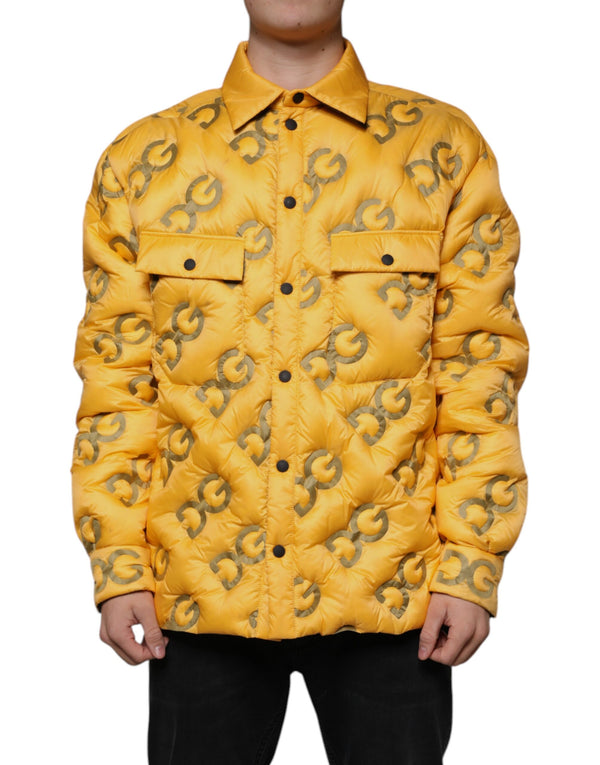 Dolce & Gabbana 100% Nylon down jacket in yellow