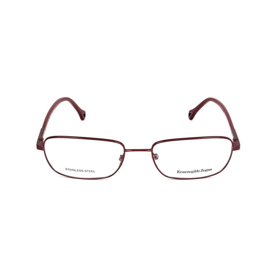 Ermenegildo Zegna EZVZ31860SBYAC Stainless steel eyeglasses in burgundy