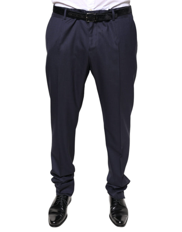 Dolce & Gabbana 95% Virgin Wool 4% Silk trousers in navy