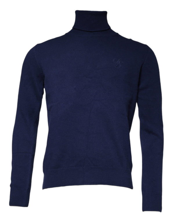 Dolce & Gabbana 90% Virgin Wool turtleneck sweater in navy