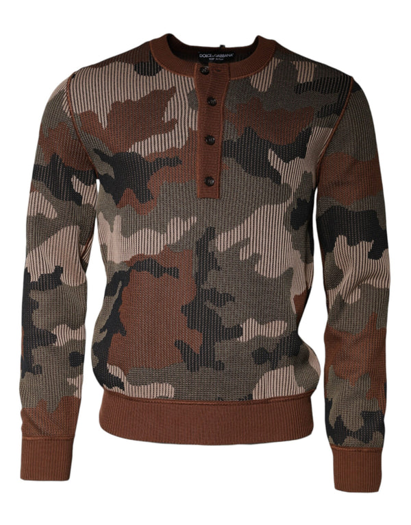Dolce & Gabbana 50% Polyester 32% Silk 10% Viscose 7% Cotton sweater in brown