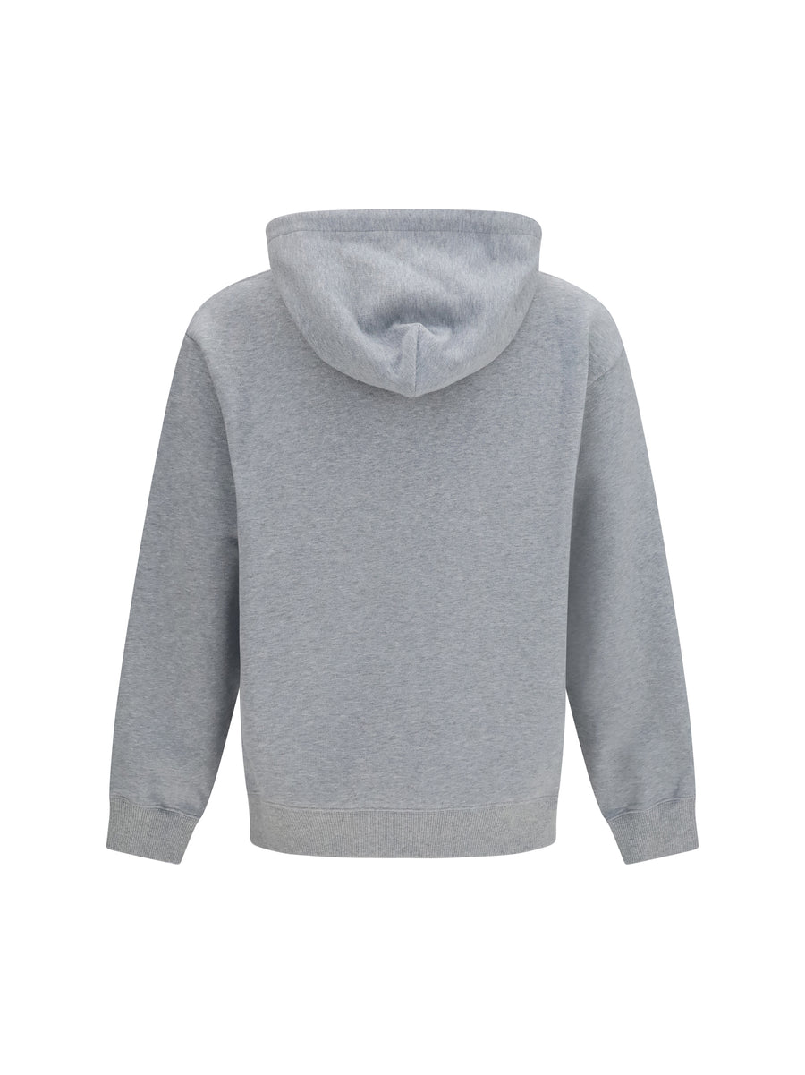 Hoodie Vlogo Signature Grey Melange Cotton Sweatshirts
