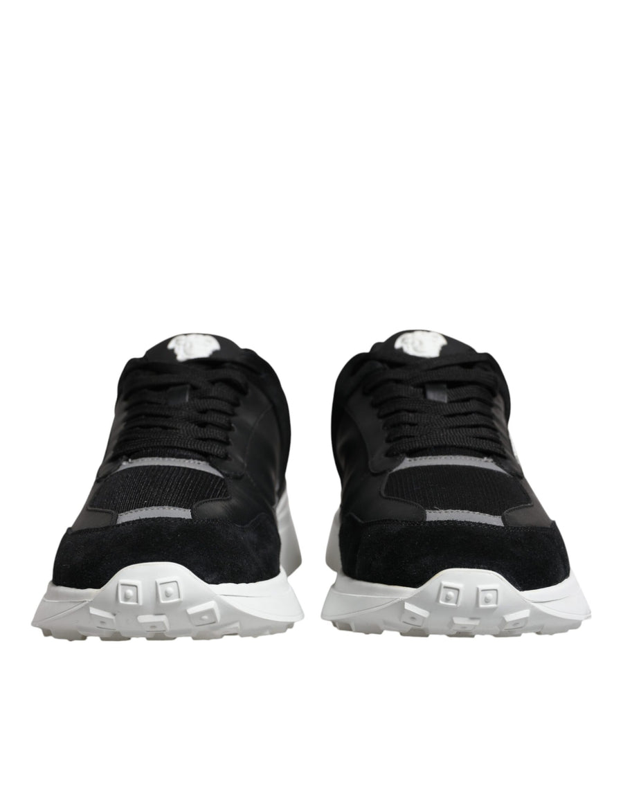 Versace 69% PU 25% PL 6% CO sneaker in black