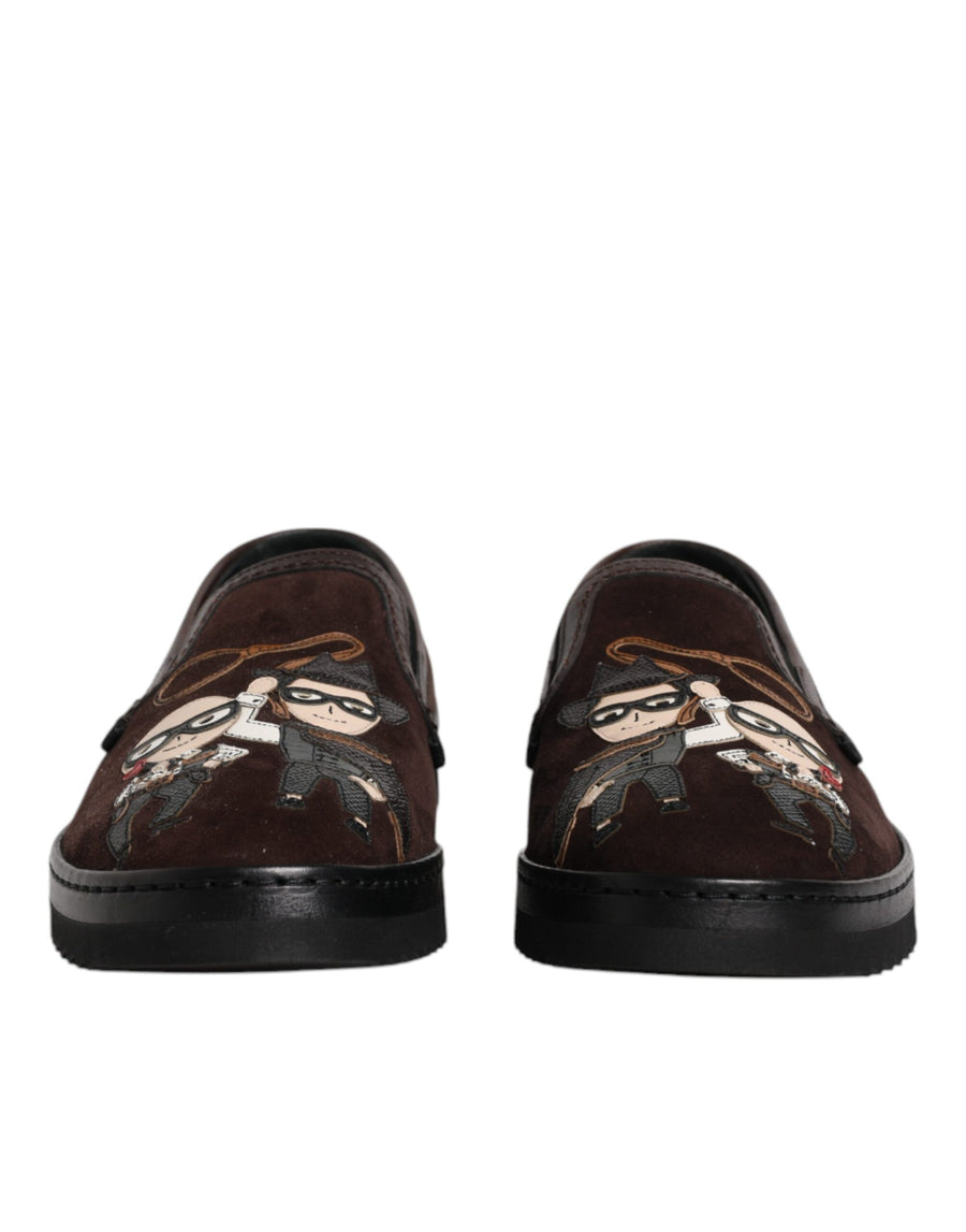 Dolce & Gabbana 100% Suede upper; Rubber sole loafer in brown